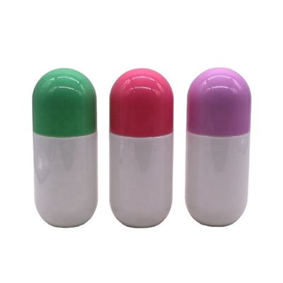250ML/8OZ PET Bright Capsule Shape Food-Grade Plastic Bottle with Screw Cap and Heat Seal