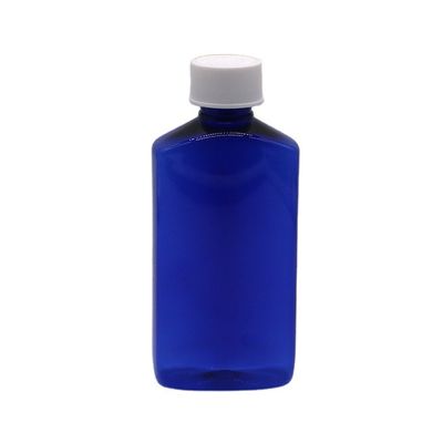 Customized Logo 180ML PET Square Sterile Cough Syrup Bottle With Child Safety Cap