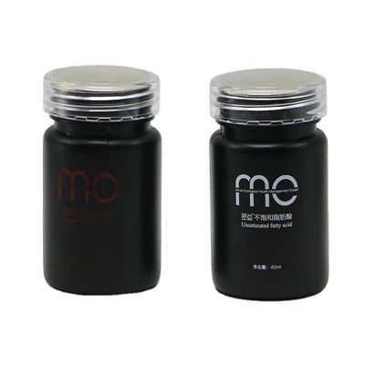 Round Shape 70ml PET Plastic Bottle with Screw Cap and Custom Label Printing Service