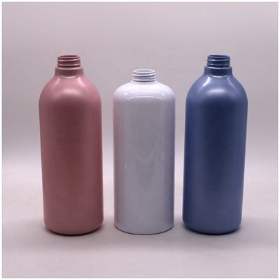 Cap Type Pump 1000mL Capacity Round Bottles for Customized Color Lotion Body Wash