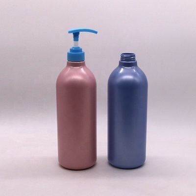 Cap Type Pump 1000mL Capacity Round Bottles for Customized Color Lotion Body Wash