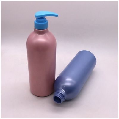 Cap Type Pump 1000mL Capacity Round Bottles for Customized Color Lotion Body Wash