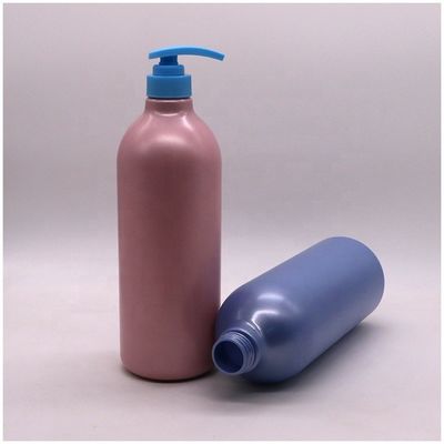 Cap Type Pump 1000mL Capacity Round Bottles for Customized Color Lotion Body Wash