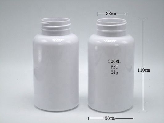 SCREW CAP PET 200mL Prescription Pharmacy White Plastic Bottle for Medicine Container