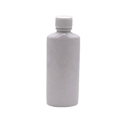 Customized Printing PET Mouthwash Bottle 200mL with White Cap and Printed Cap