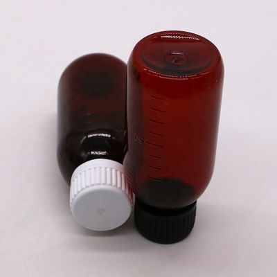 Screw Cap 100ml PET Scaled Bottle for Liquid Supplement Maple Syrup