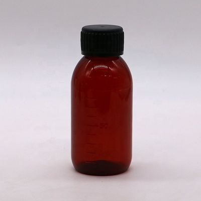 Screw Cap 100ml PET Scaled Bottle for Liquid Supplement Maple Syrup