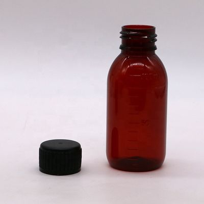 Screw Cap 100ml PET Scaled Bottle for Liquid Supplement Maple Syrup