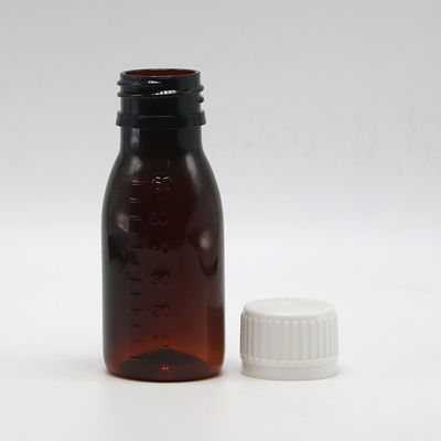 Tamper Proof Cap PET 2OZ 60ml Cough Syrup Bottle for Oil Lubricating Storage Container