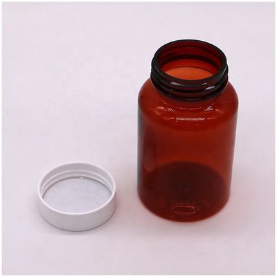 SCREW CAP 200mL PET Bottle for Transparent Cylinder Shape Supplement Medicine Container