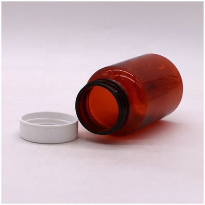 SCREW CAP 200mL PET Bottle for Transparent Cylinder Shape Supplement Medicine Container