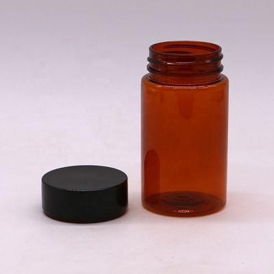 120ml PET Amber Color Round Shape Plastic Custom Made Pill Bottle with Screw Lids