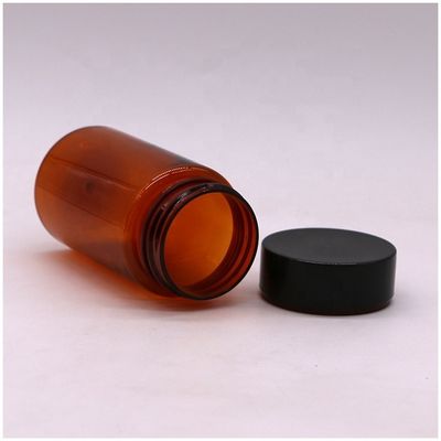 120ml PET Amber Color Round Shape Plastic Custom Made Pill Bottle with Screw Lids