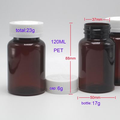 Securely Store Supplements with 120mL 4oz Translucent Amber Pill Containers and Cap