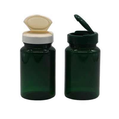 PET 150ml Bottle Wide Mouth Plastic Empty Bottles 5oz Capsule Containers with Flip Cap