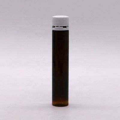 Food Grade 25ml/25cc Slim Smooth Amber/Coffee Plastic Oral Liquid Bottle with Tamper Proof Cap