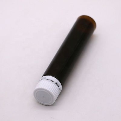 Food Grade 25ml/25cc Slim Smooth Amber/Coffee Plastic Oral Liquid Bottle with Tamper Proof Cap