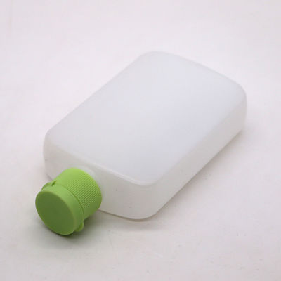 120ml HDPE Flat Square Cosmetic Bottle with Custom Color and Spiral Flip-Over Lid