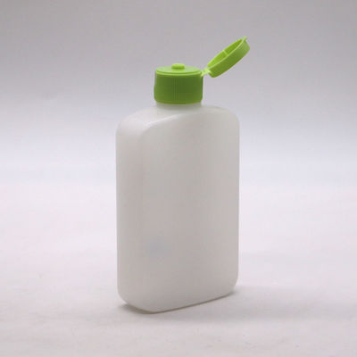 120ml HDPE Flat Square Cosmetic Bottle with Custom Color and Spiral Flip-Over Lid