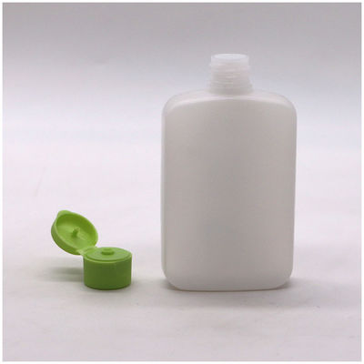 120ml HDPE Flat Square Cosmetic Bottle with Custom Color and Spiral Flip-Over Lid