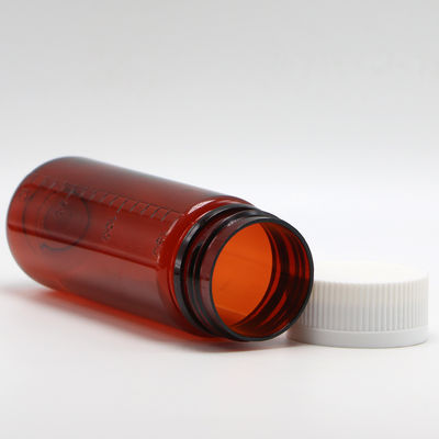 SCREW CAP 150ml Brown PET Bottle for Plastic Liquid Supplement and Child Safety Lids