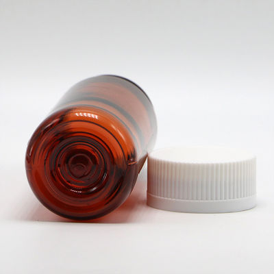 SCREW CAP 150ml Brown PET Bottle for Plastic Liquid Supplement and Child Safety Lids