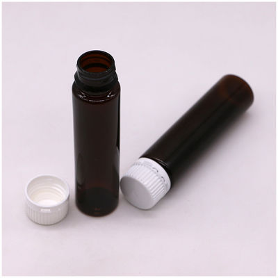 20ML/20CC Slim Smooth Amber Plastic Oral Liquid Bottle with Tamper Proof Cap For in Liquid Medicine
