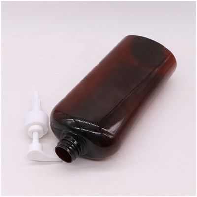 Screw Cap 750ml PET Customizable Color Shampoo/Lotion Bottle For Cream Printing Material