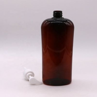 Screw Cap 750ml PET Customizable Color Shampoo/Lotion Bottle For Cream Printing Material