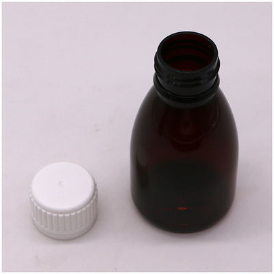 Customized Colors 100ml PET Amber Plastic Oral Liquid Drug-Grade Bottle with Safety Cap