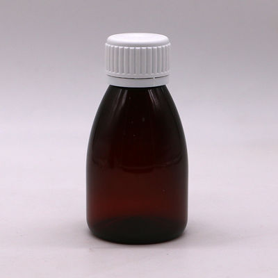 Customized Colors 100ml PET Amber Plastic Oral Liquid Drug-Grade Bottle with Safety Cap