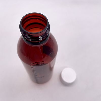 200cc Oval Amber Prescription Pharmacy Bottles PET Liquid Medicine for Pharmacy Storage