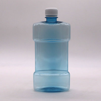 Screen Printing 500ml PET Unique Shape Liquid Mouthwash Plastic Bottle with Screw Cap