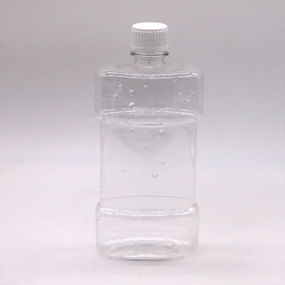 Screen Printing 500ml PET Unique Shape Liquid Mouthwash Plastic Bottle with Screw Cap