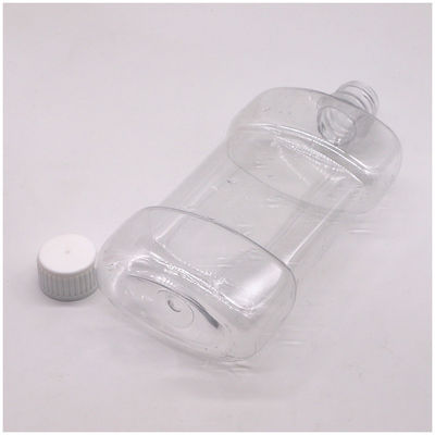 Screen Printing 500ml PET Unique Shape Liquid Mouthwash Plastic Bottle with Screw Cap
