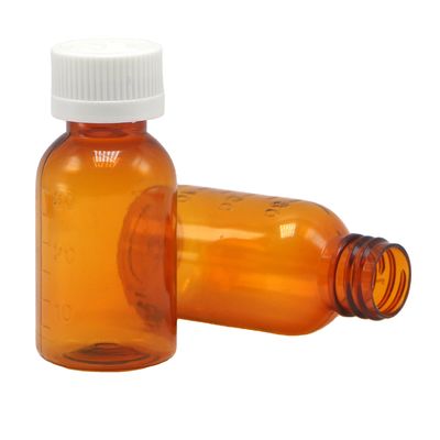 GMP Pharmaceutical 30ml PET Amber Plastic Liquid Bottle with Tamper Proof Screw Cap
