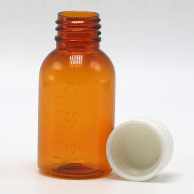 GMP Pharmaceutical 30ml PET Amber Plastic Liquid Bottle with Tamper Proof Screw Cap