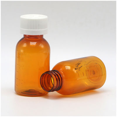 GMP Pharmaceutical 30ml PET Amber Plastic Liquid Bottle with Tamper Proof Screw Cap
