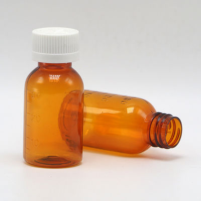 GMP Pharmaceutical 30ml PET Amber Plastic Liquid Bottle with Tamper Proof Screw Cap