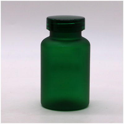 150CC PET Matte/Frosted Green Plastic Bottle with Child Resistance Cap and Label Sticker