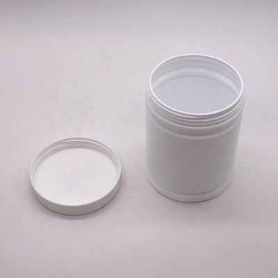 500ml HDPE Plastic Powder Container with Customized Cylinder Shape Label Sticker Design
