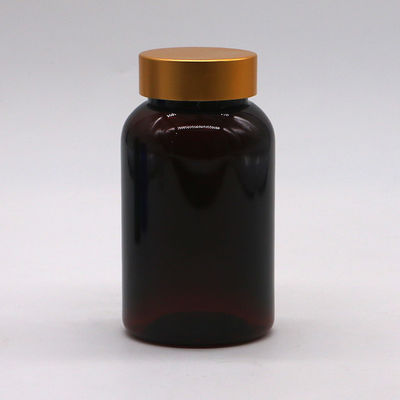 Industrial 160ML PET Luxury Golden Cap Plastic Bottle for Fish Oil/Capsule/Pill/Honey