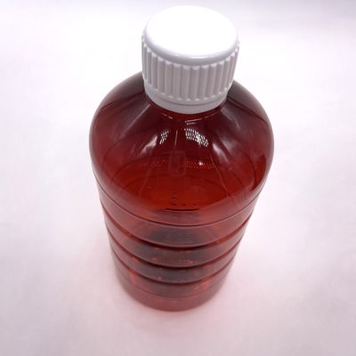 500cc PET Plastic Cylinder Bottle for Liquid Supplement Medicine 500mL/16.9oz Round Shape