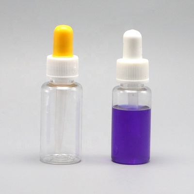 15ml Round Shape PET Plastic Dropper Bottle with Tube Medicine Grade Customized Dropper Cap