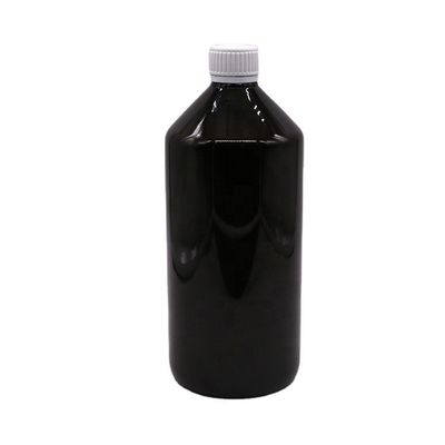 Liquid Medicine 1000ml Dark Brown Translucent PET Plastic Bottle with Tamper Proof Cap