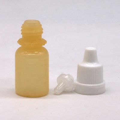 LDPE Plastic White Empty Squeezable Eye Liquid Dropper Bottle with Tamper Proof Caps 10mL