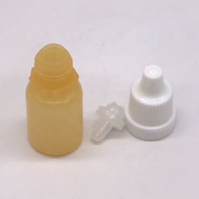 LDPE Plastic White Empty Squeezable Eye Liquid Dropper Bottle with Tamper Proof Caps 10mL