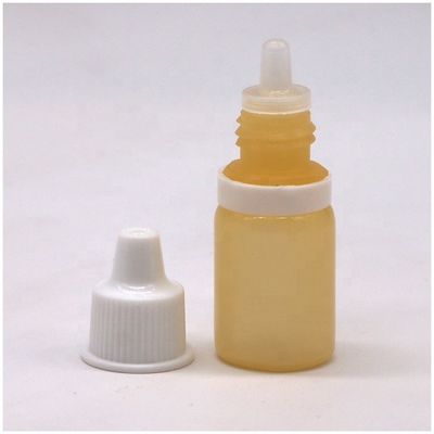 LDPE Plastic White Empty Squeezable Eye Liquid Dropper Bottle with Tamper Proof Caps 10mL