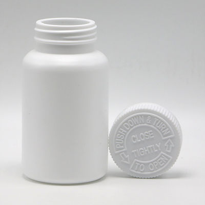 Customized Logo Acceptable 225ml HDPE Drug Safe Refill White Plastic Bottle with CRC Cap