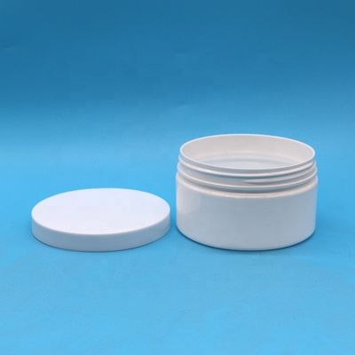 Plastic Cap Material 8oz Custom Plastic Jar Round Shape Wide Mouth Container with Lids